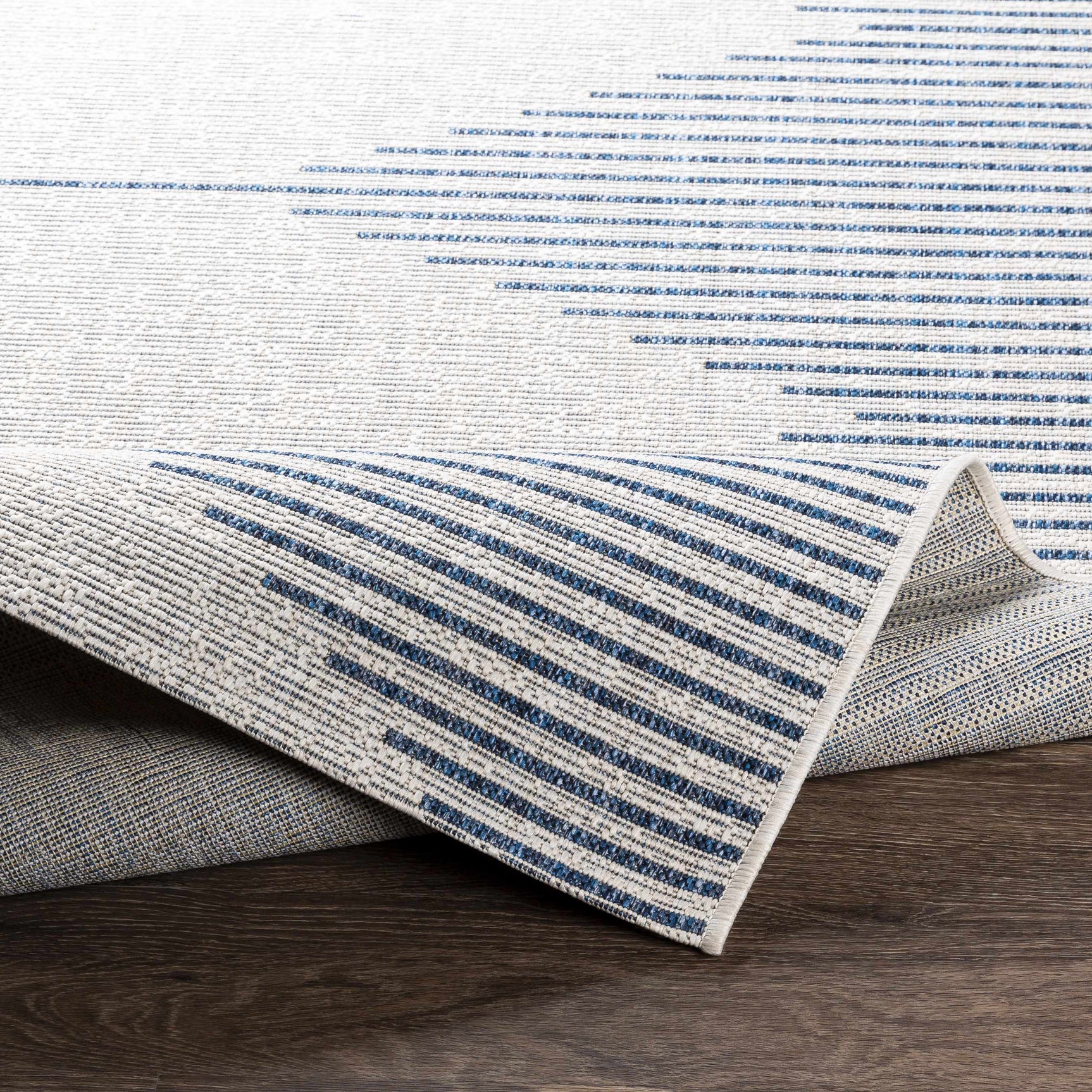 Stephan Blue & Cream Outdoor Rug - Ornate Home