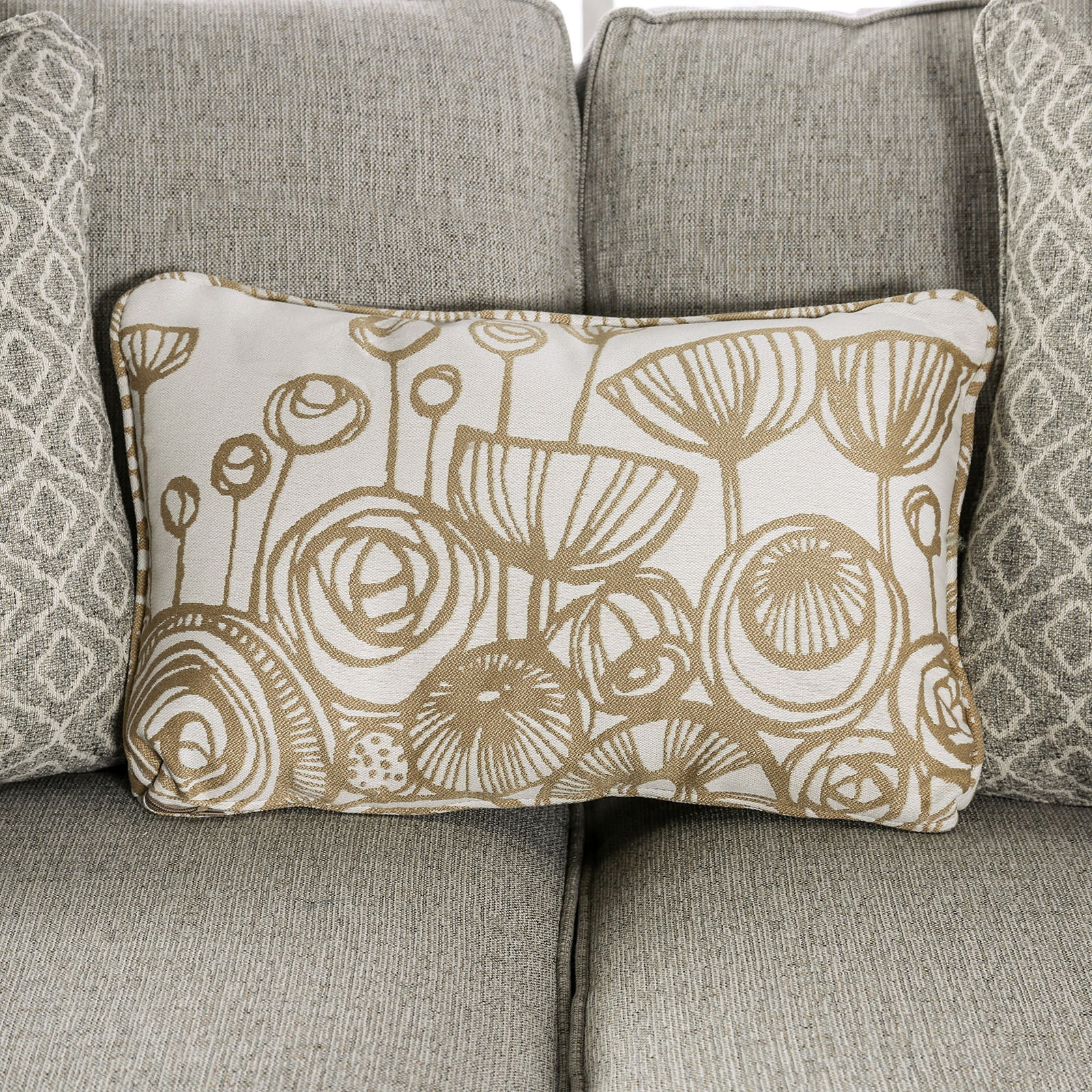 Stephney Gray/Gold Sofa - Ornate Home