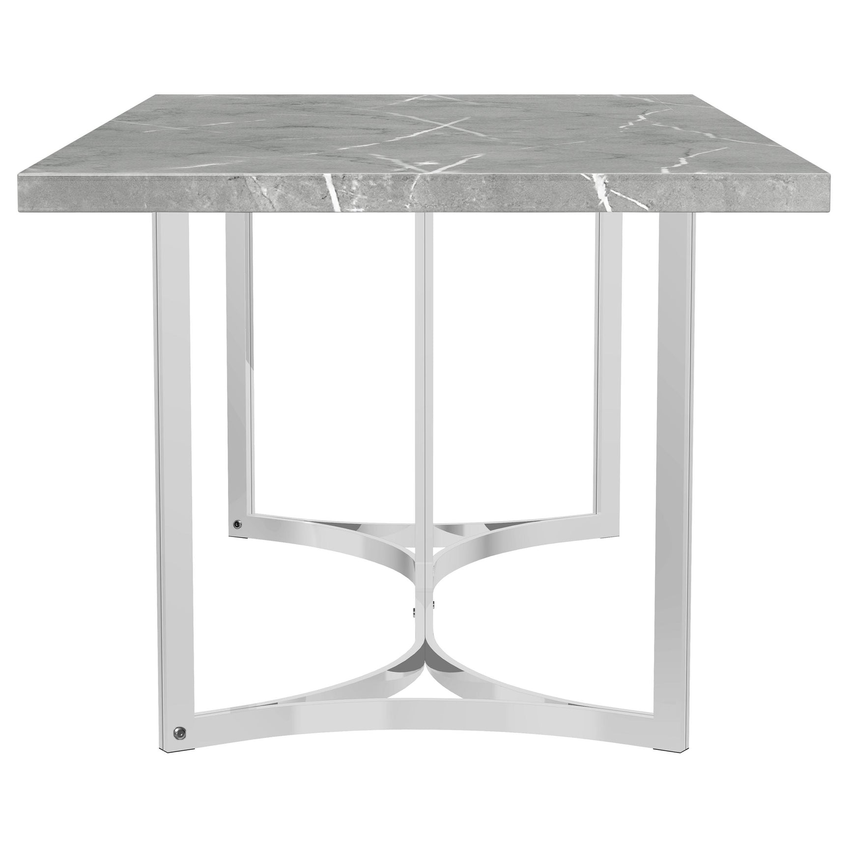 Sterling Grey Faux Marble Dining Room Table - Ornate Home