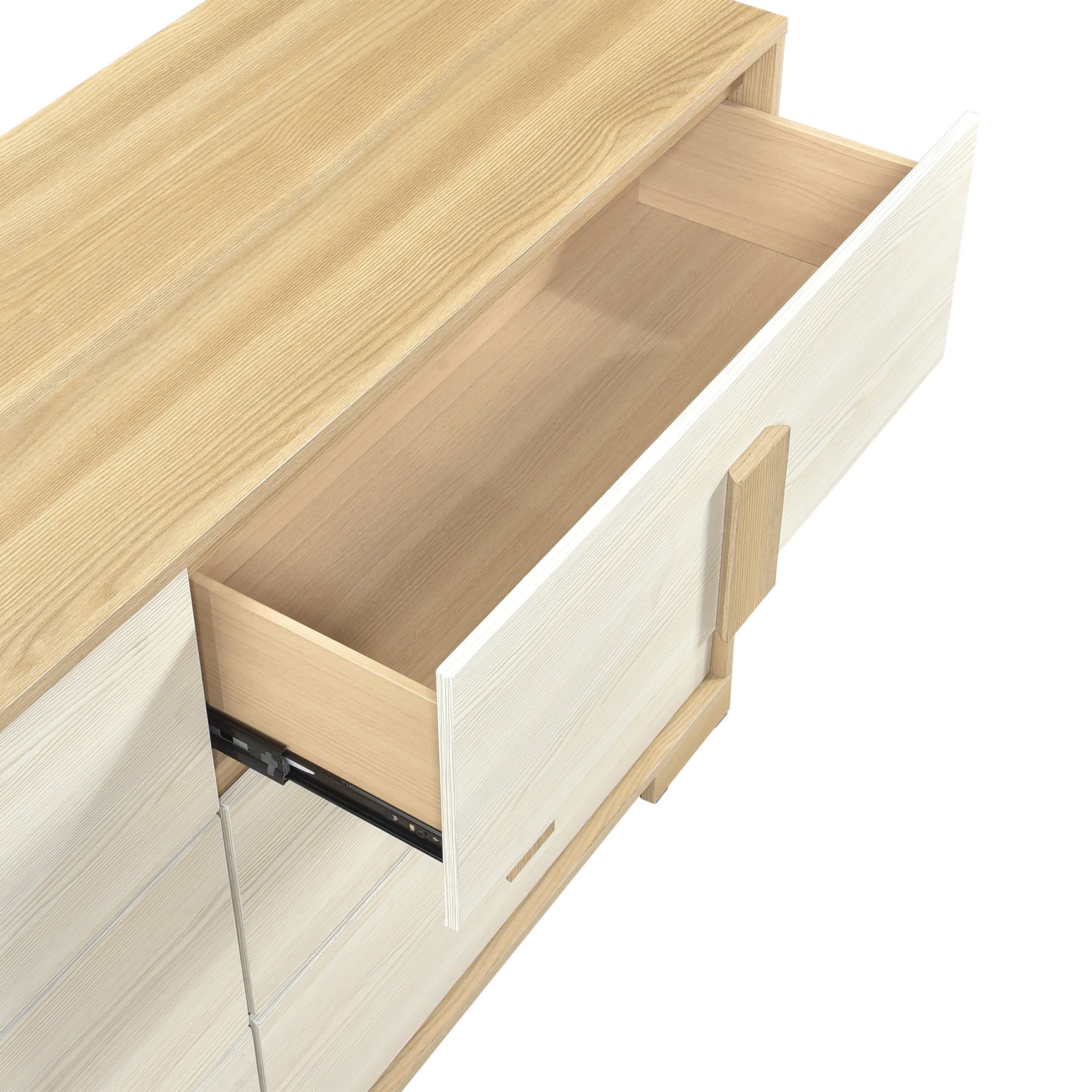 Sterling Natural / White Dresser - Ornate Home