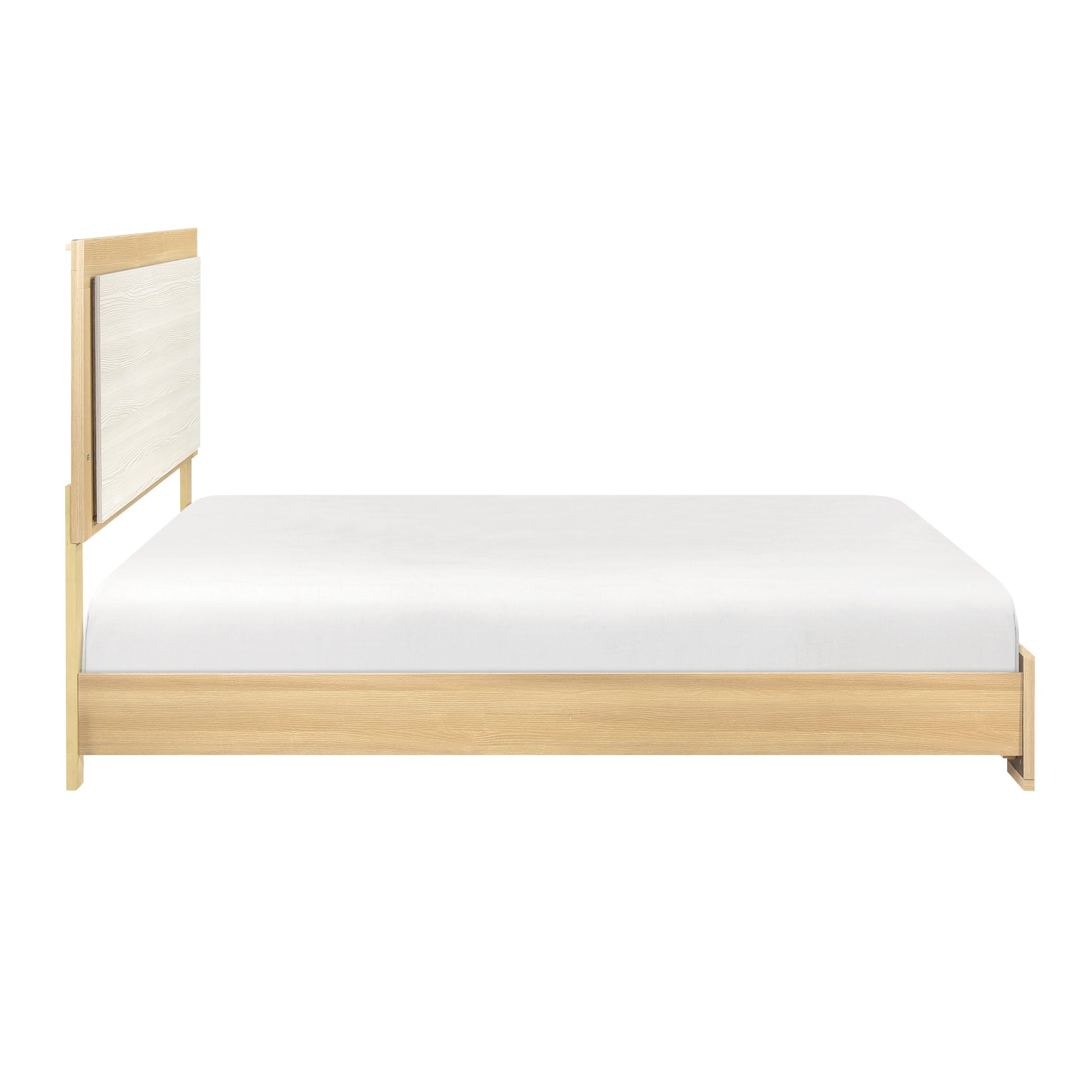 Sterling Natural / White Eastern King Bed - Ornate Home