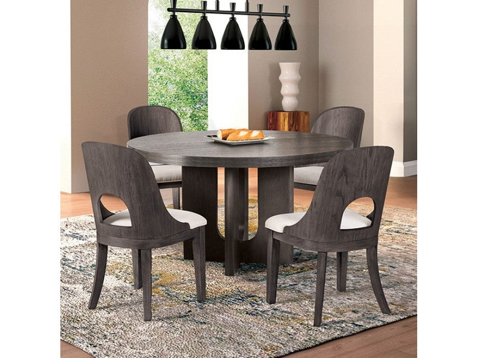 Sterling West Ash Gray Round Dining Table - Ornate Home