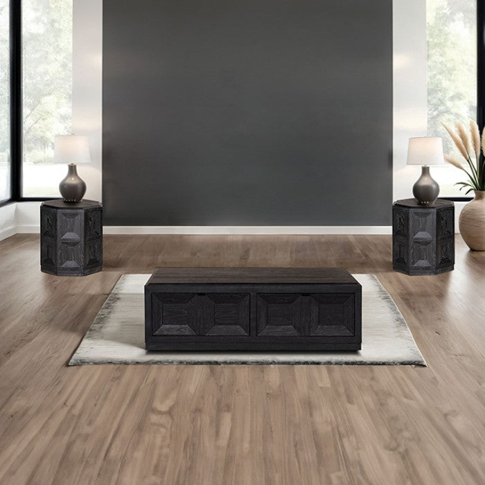 Sterling West Black End Table - Ornate Home