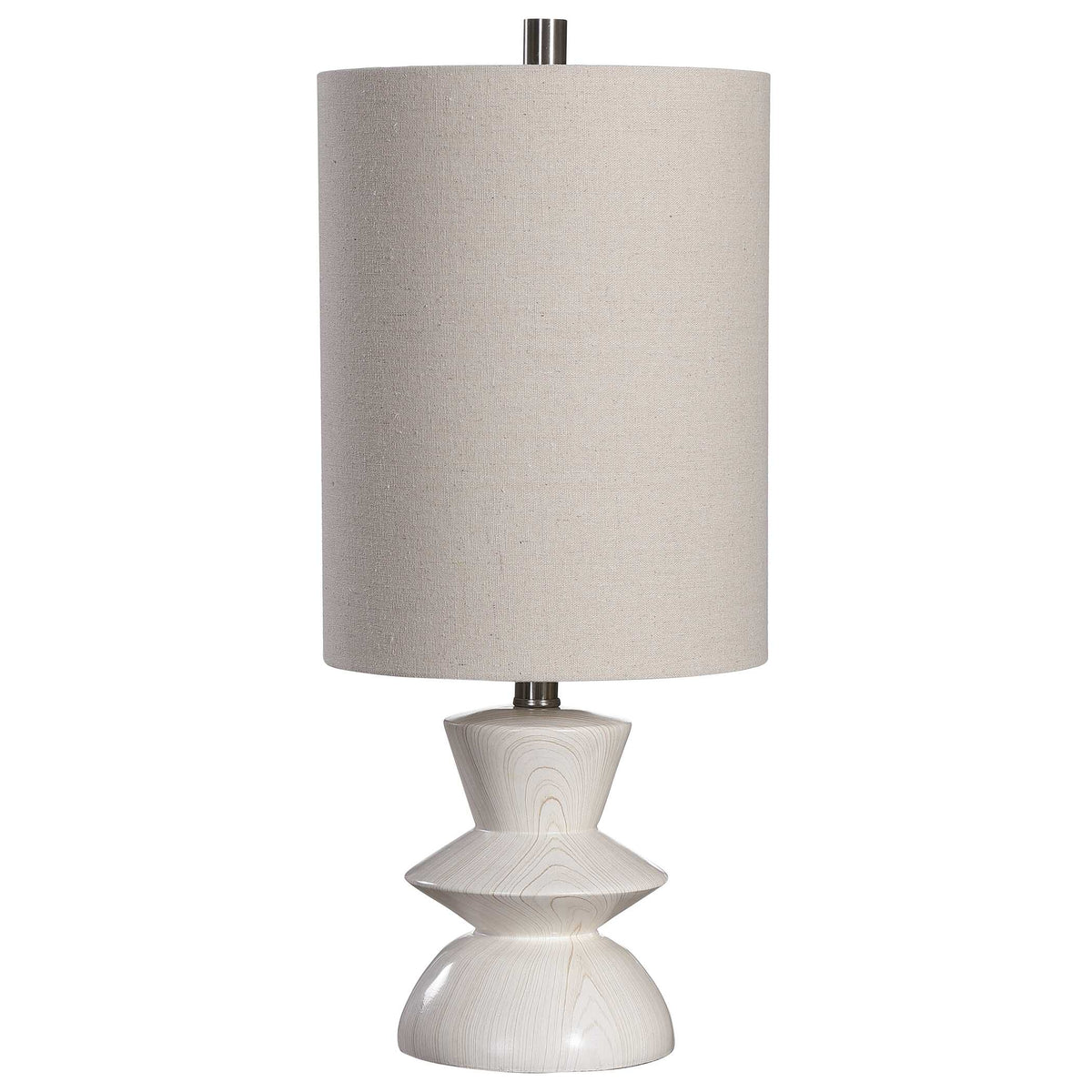 Stevens White Bleached Wood Buffet Lamp - Ornate Home