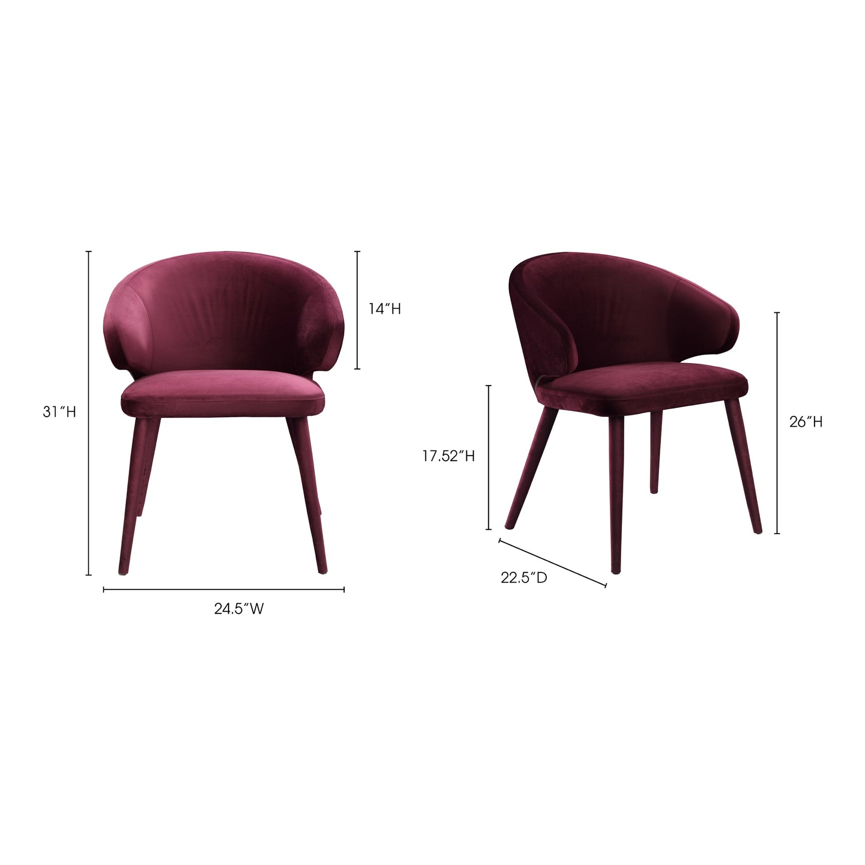 Stewart Purple Dining Chair - Ornate Home