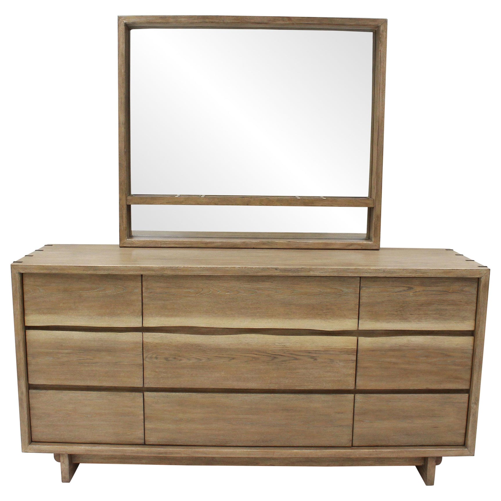 Stillwater Weathered Oak Dresser with Mirror - Ornate Home