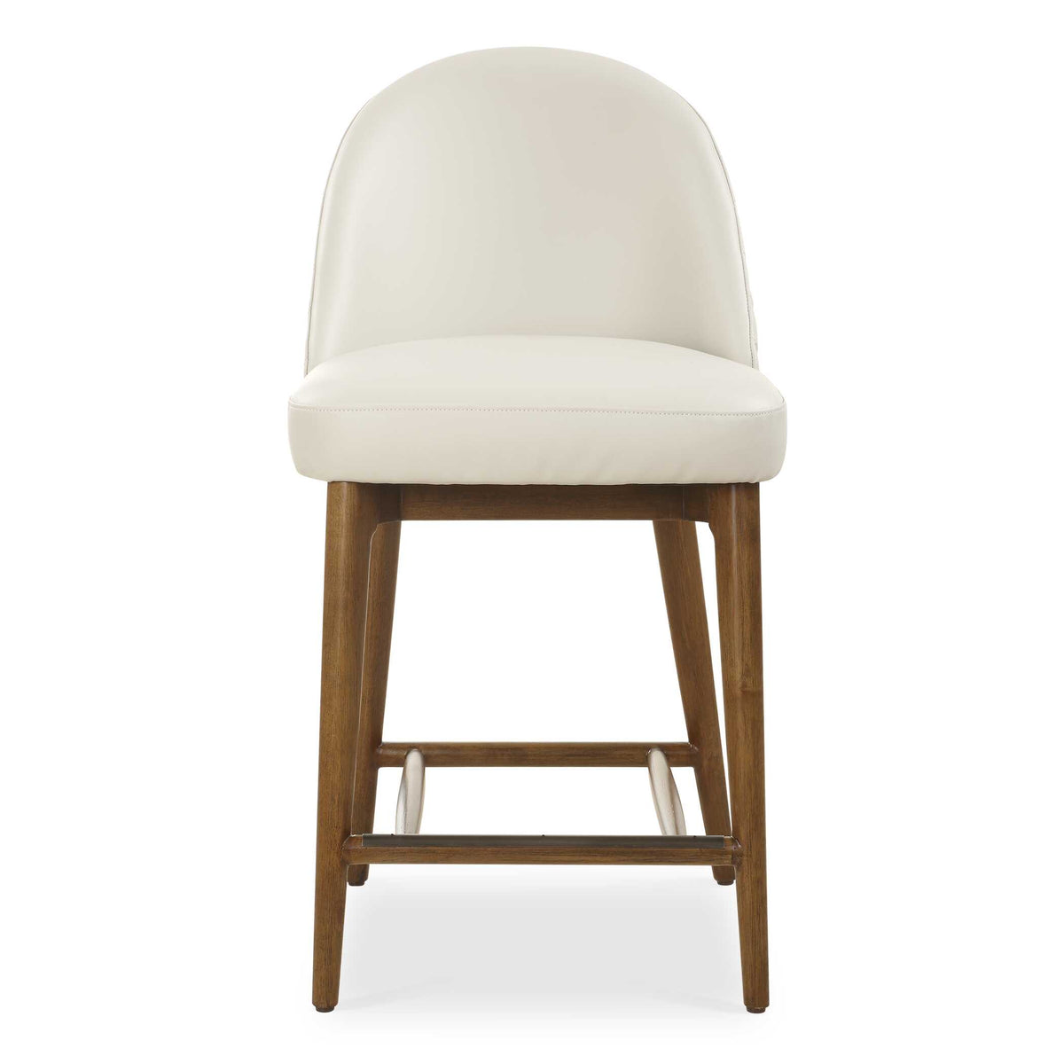 Stitches Brown Leather Counter Stool - Ornate Home