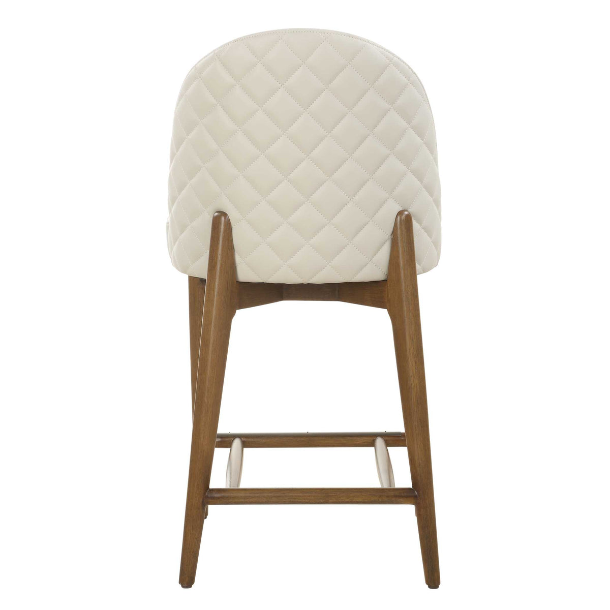 Stitches Brown Leather Counter Stool - Ornate Home