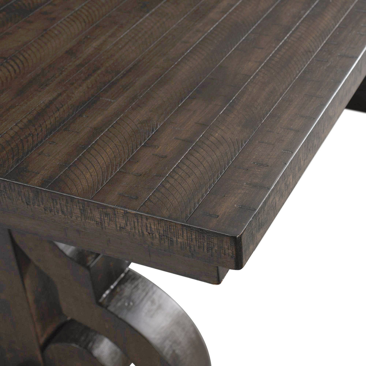 Stone Smokey Walnut Dining Table - Ornate Home