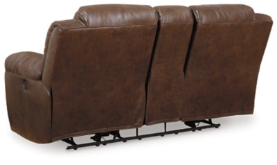 Stoneland Chocolate Reclining Loveseat w/ Console (Online Special Price) - Ornate Home