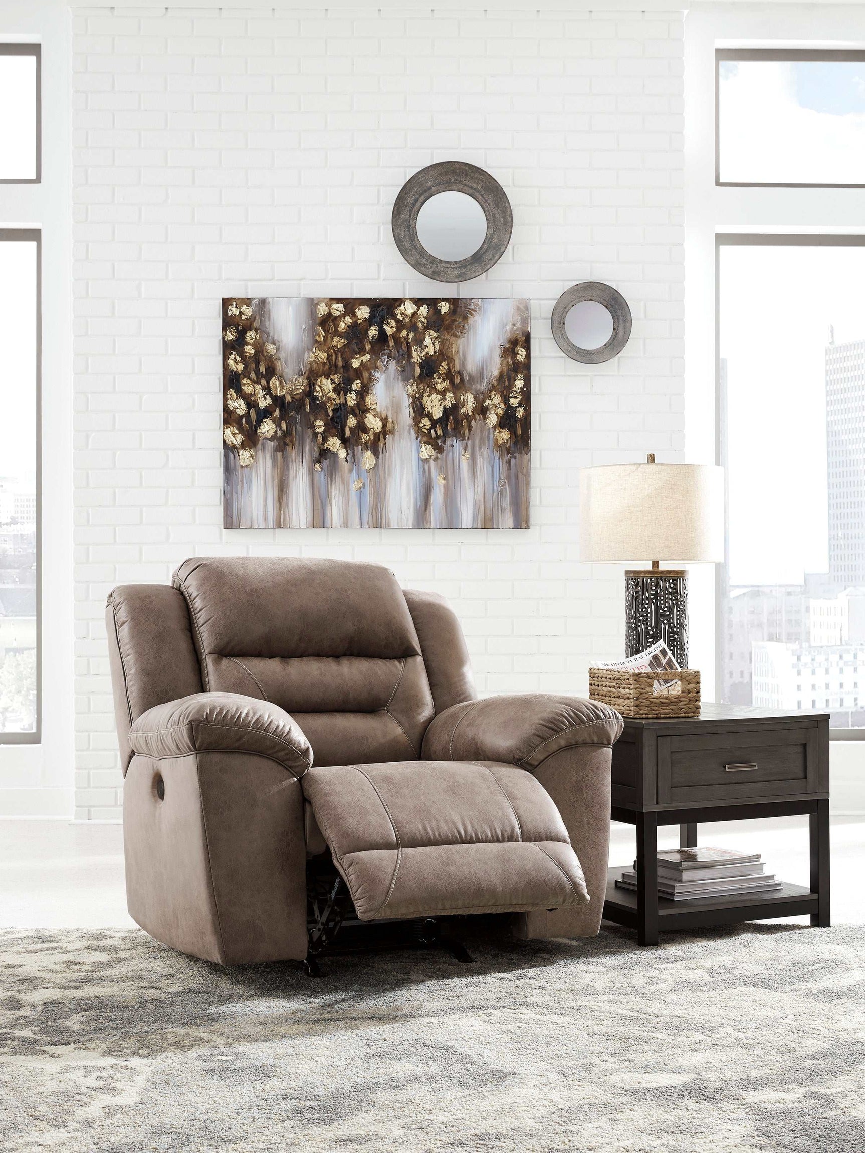 Stoneland Fossil Power Rocker Recliner (Online Special Price) - Ornate Home