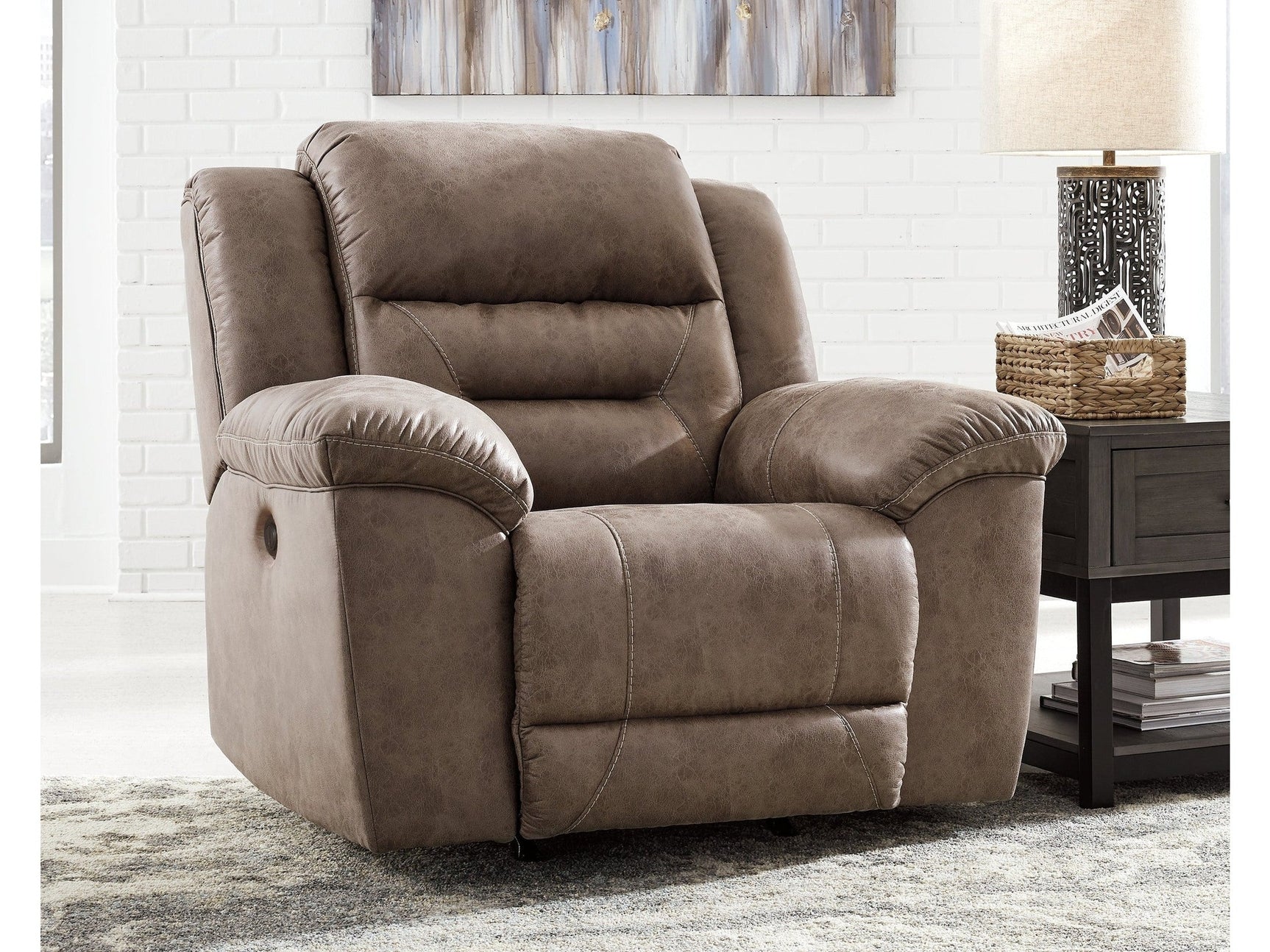 Stoneland Fossil Reclining Loveseat and Power Recliner (Online Special Price) - Ornate Home