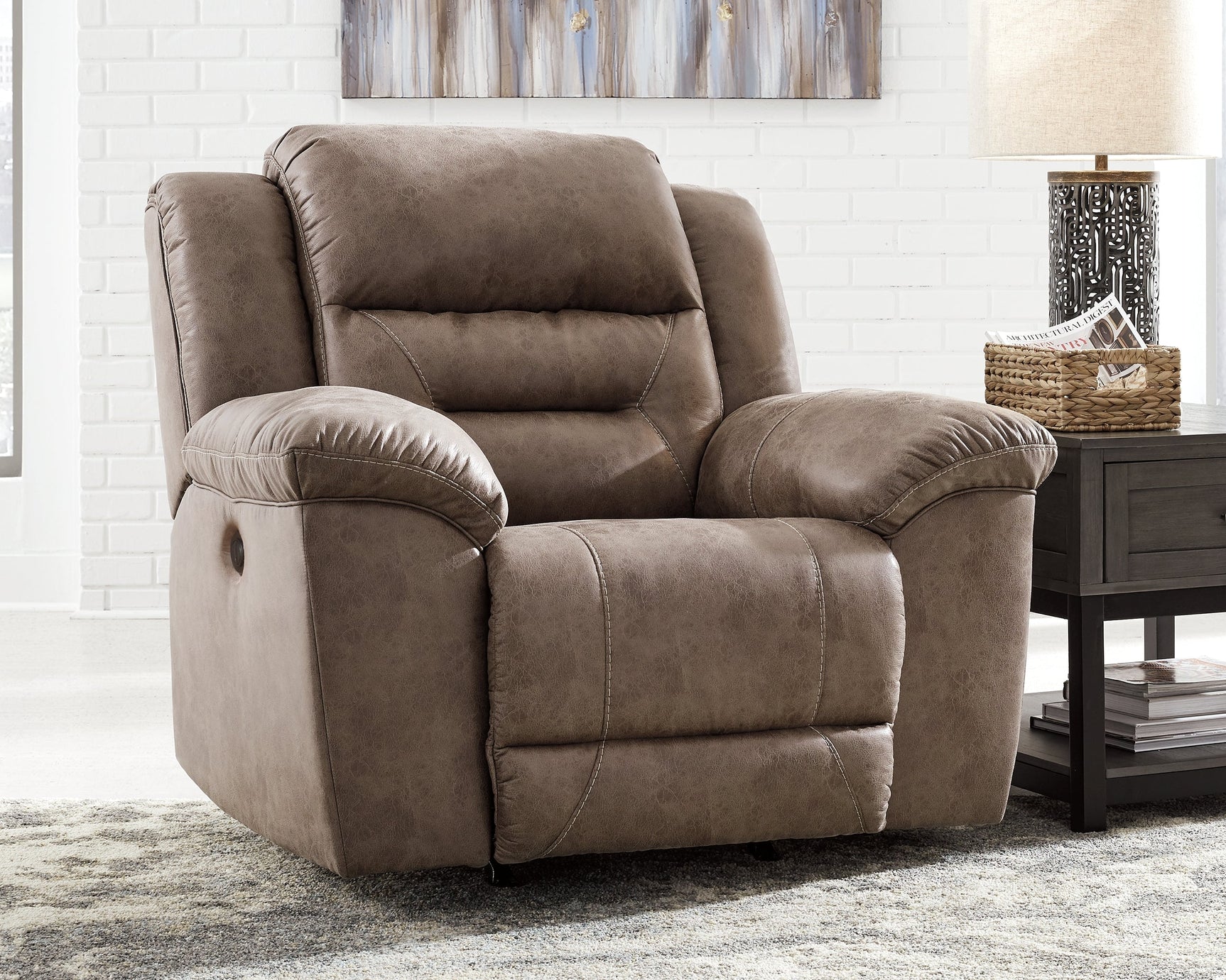 Stoneland Fossil Reclining Loveseat and Power Recliner (Online Special Price) - Ornate Home