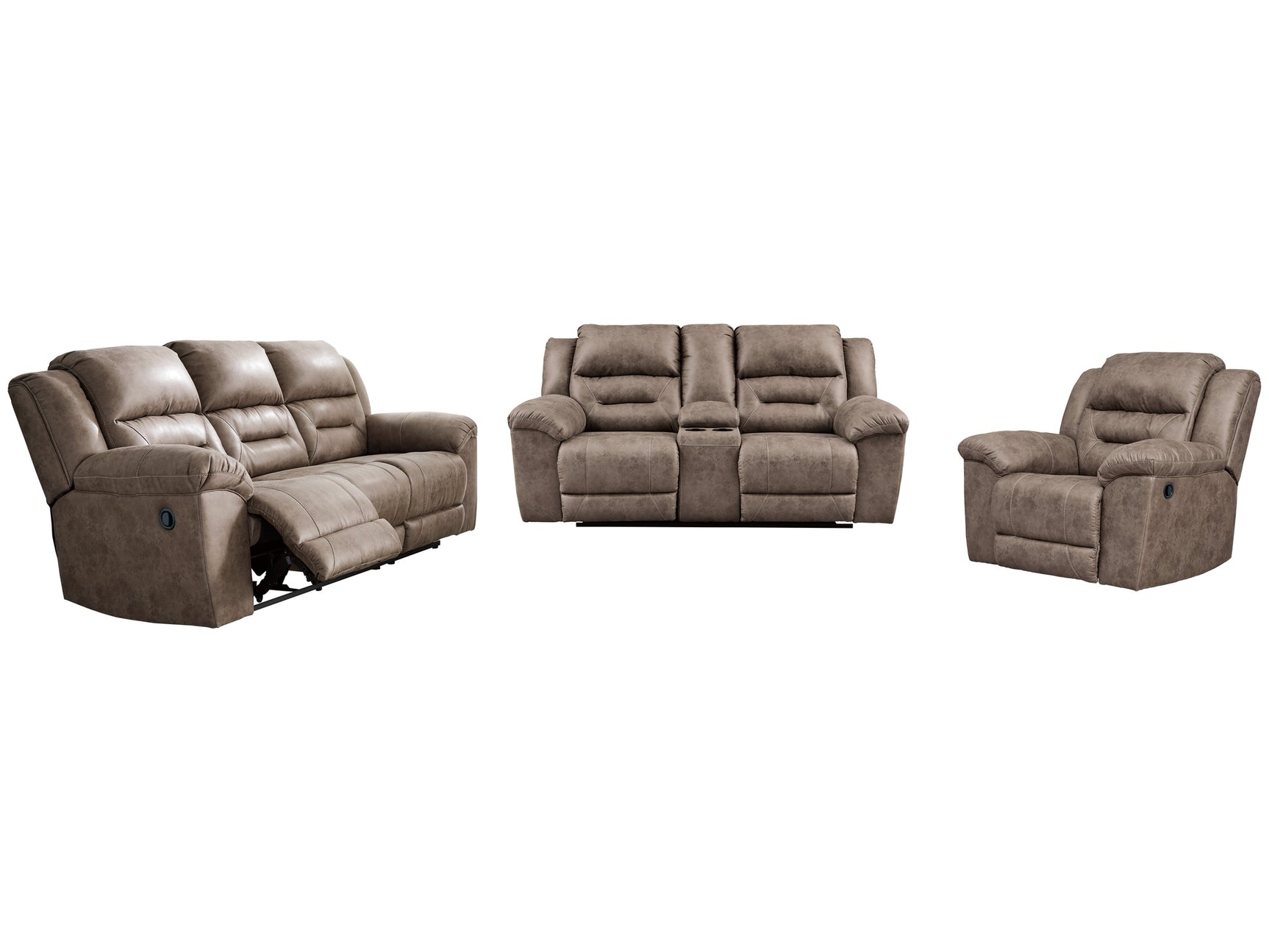 Stoneland Fossil Reclining Sofa, Loveseat and Recliner (Online Special Price) - Ornate Home