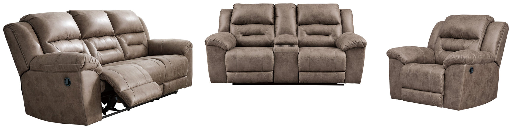 Stoneland Fossil Reclining Sofa, Loveseat and Recliner (Online Special Price) - Ornate Home