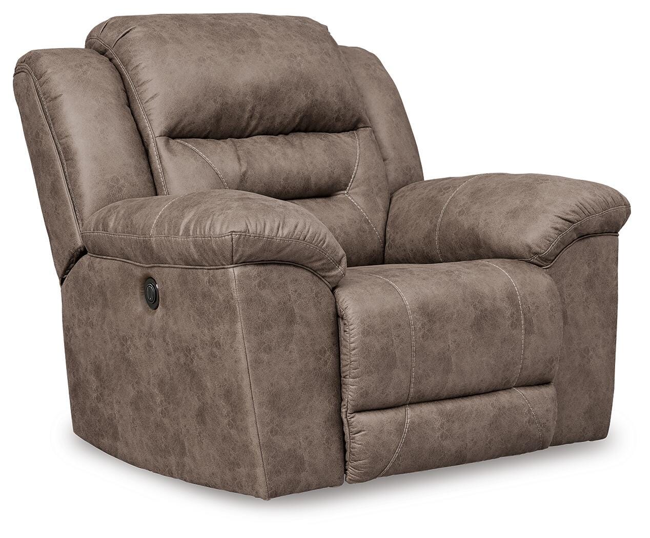 Stoneland Fossil Reclining Sofa and 2 Power Recliners - Ornate Home