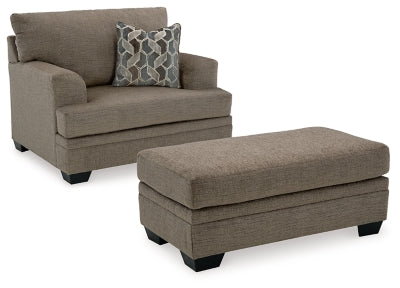 Stonemeade Nutmeg Sofa Chaise, Oversized Chair and Ottoman - Ornate Home