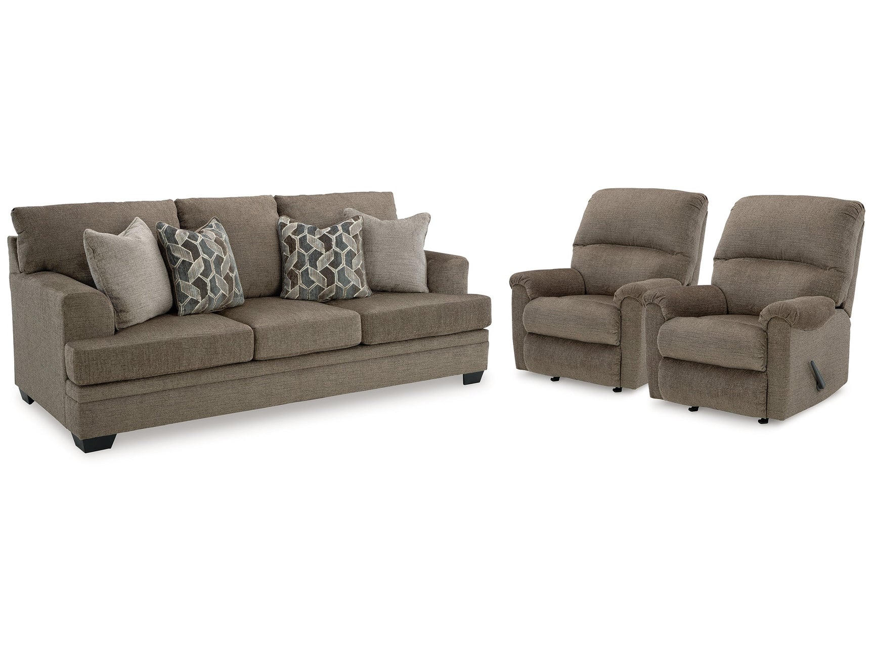 Stonemeade Nutmeg Sofa and 2 Recliners - Ornate Home