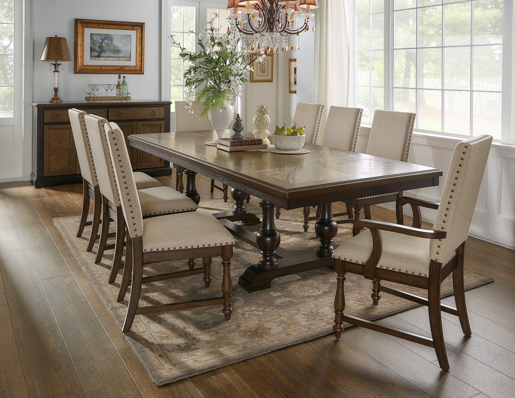 Stonington Brown And Charcoal Dining Table - Ornate Home