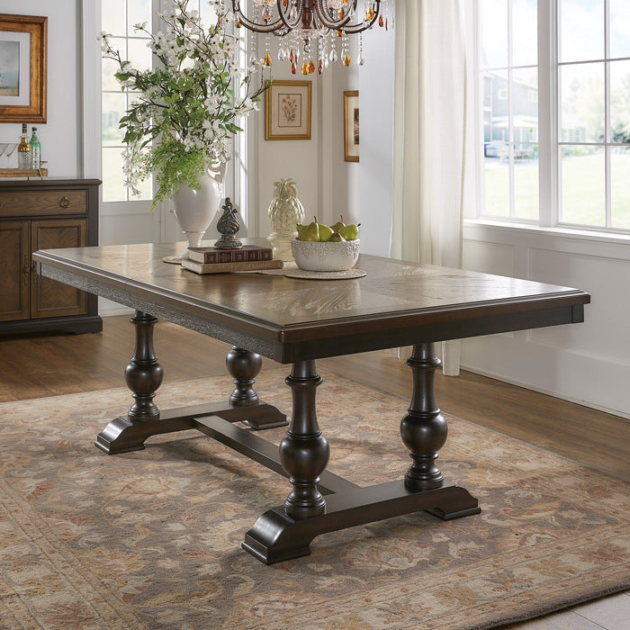 Stonington Brown And Charcoal Dining Table - Ornate Home