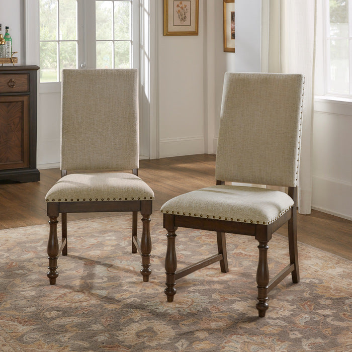 Stonington Brown/Beige Side Chair (Set of 2) - Ornate Home