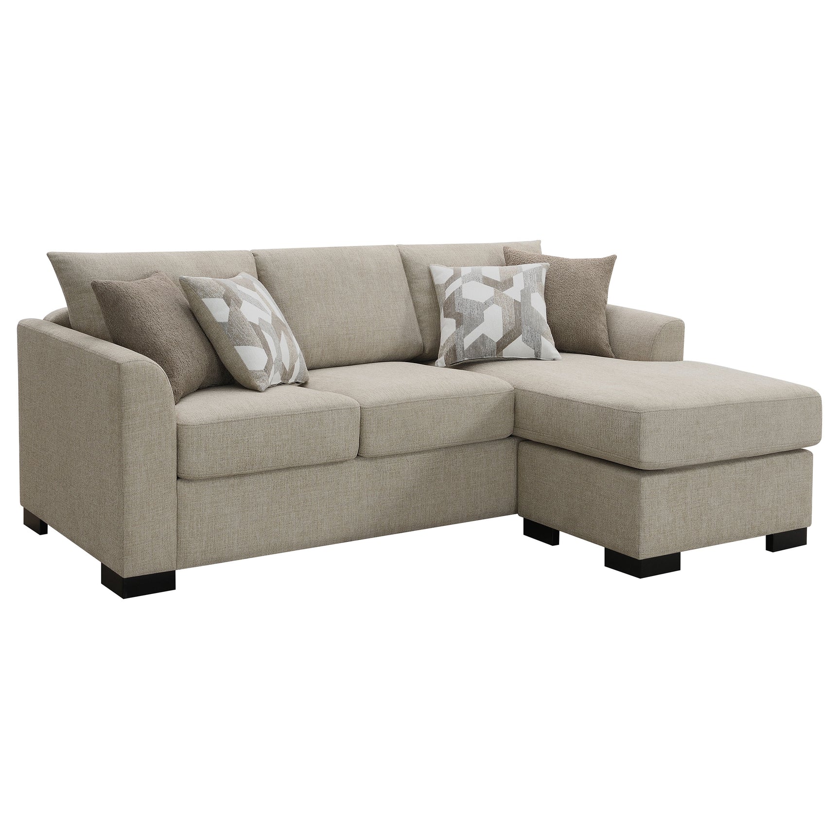 Storey Camel Sleeper Sectional Chaise Sofa - Ornate Home