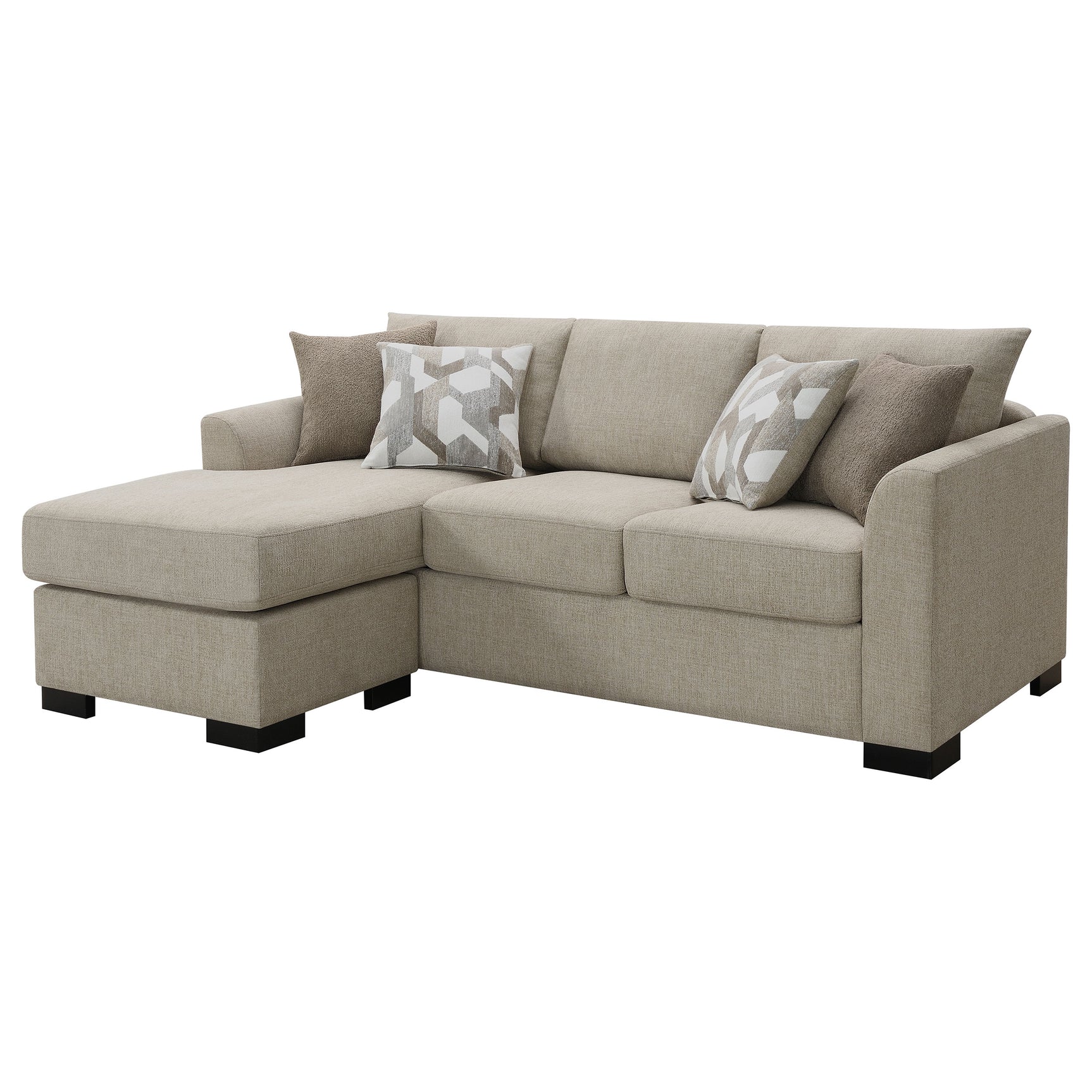 Storey Camel Sleeper Sectional Chaise Sofa - Ornate Home