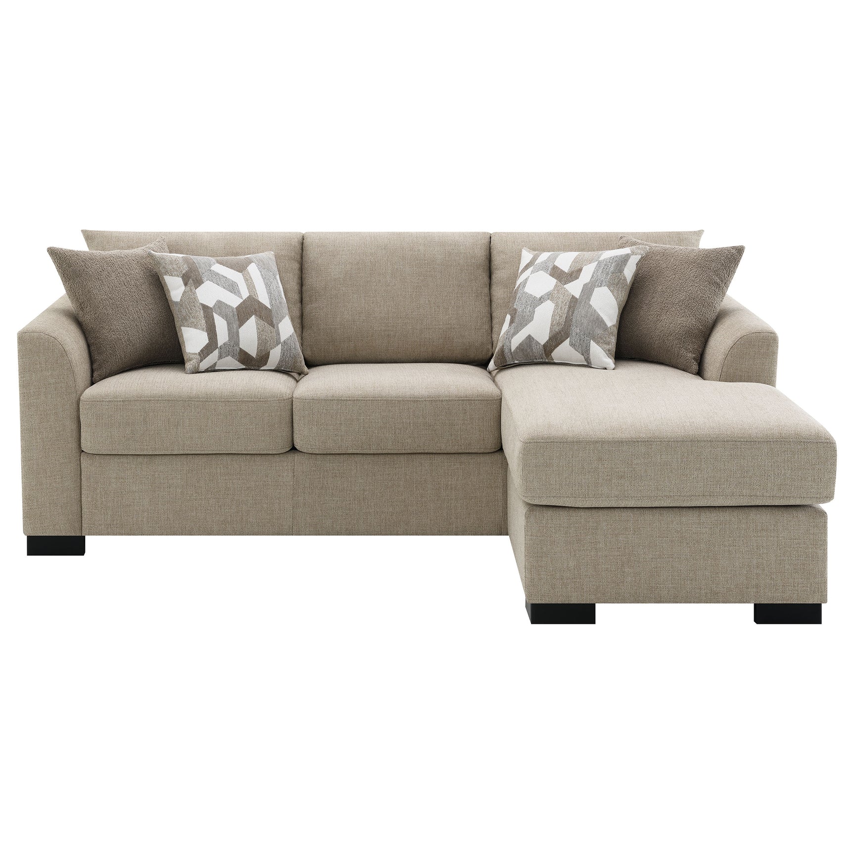 Storey Camel Sleeper Sectional Chaise Sofa - Ornate Home