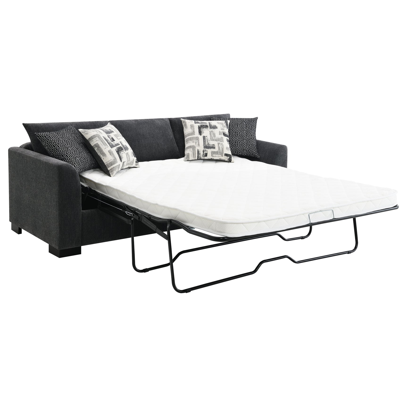 Storey Dark Grey Sleeper Sectional Chaise Sofa - Ornate Home