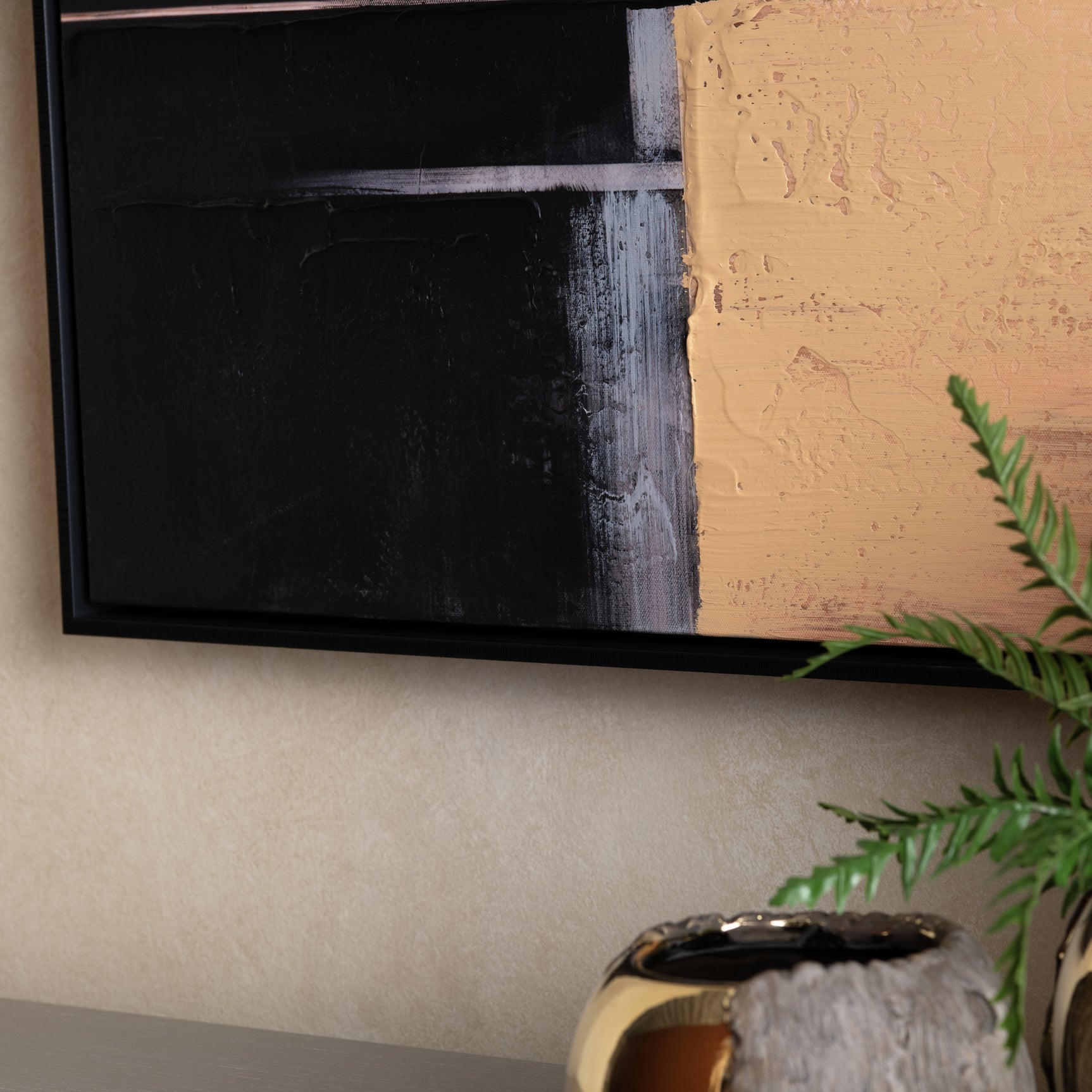 Straight Away Black/Gold Canvas