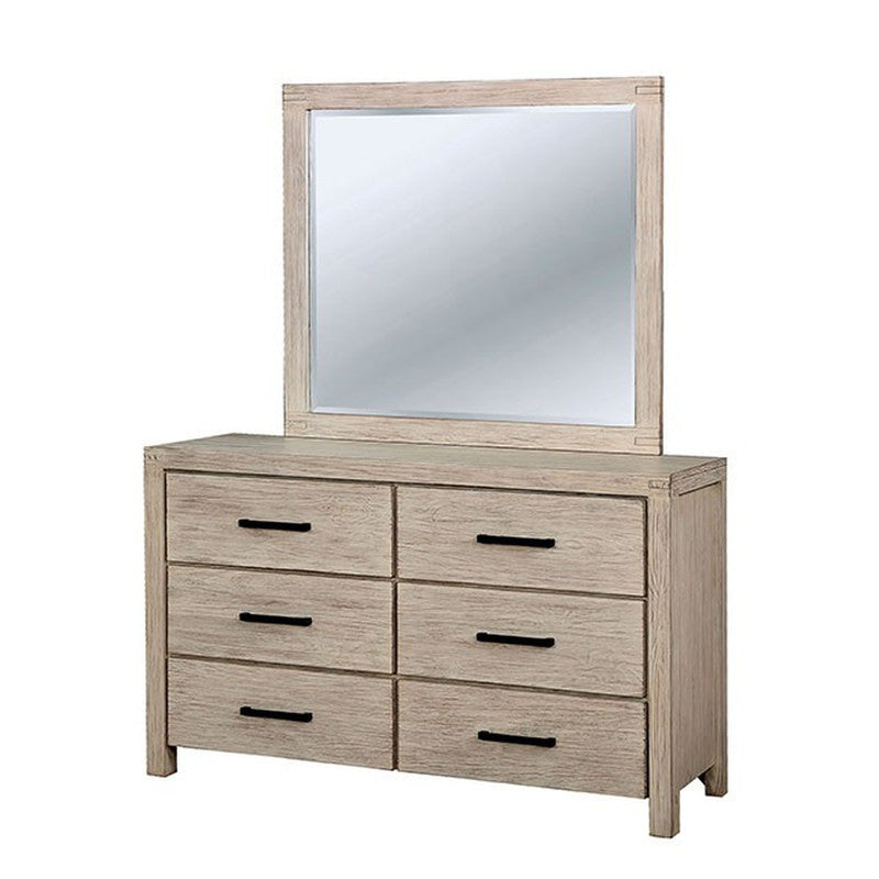 Strasburg Wire-Brushed White Mirror - Ornate Home