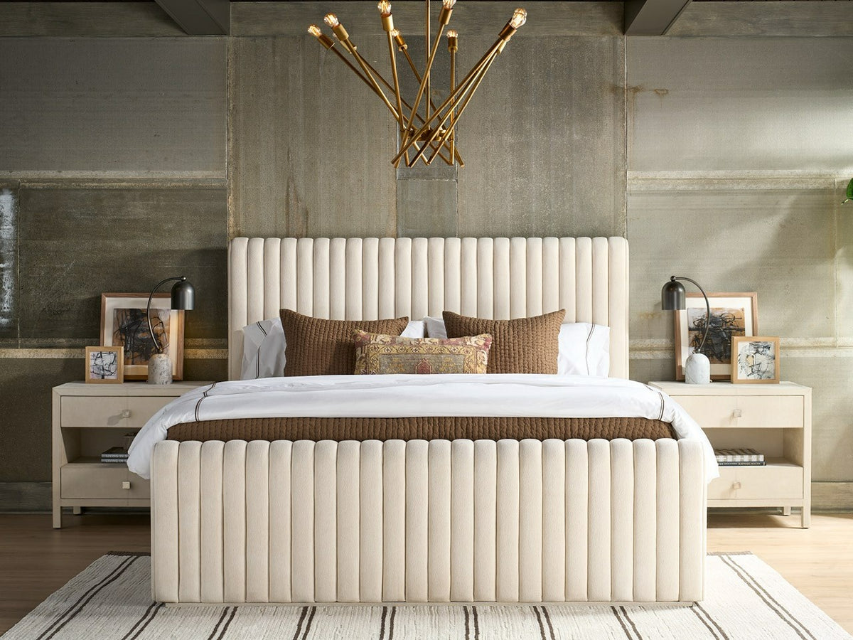 Strata Mist/Levi Oyster King Bed - Ornate Home