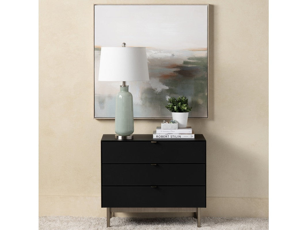 Stratton Black/Gray Three-Drawer Chest - Ornate Home