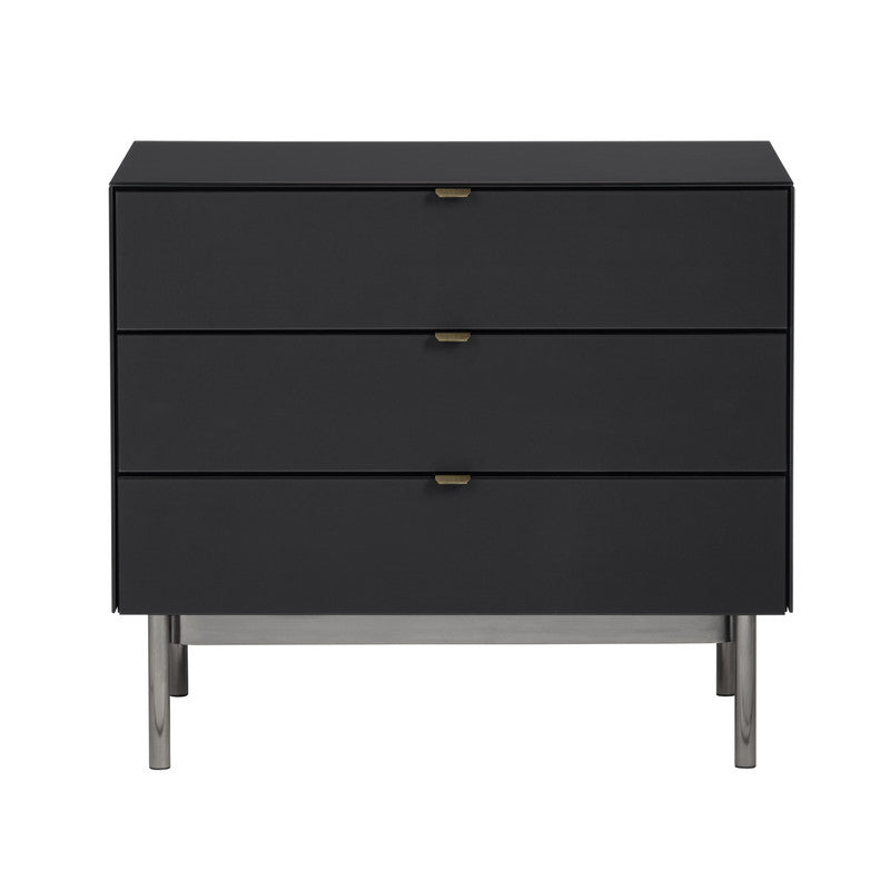 Stratton Black/Gray Three-Drawer Chest - Ornate Home