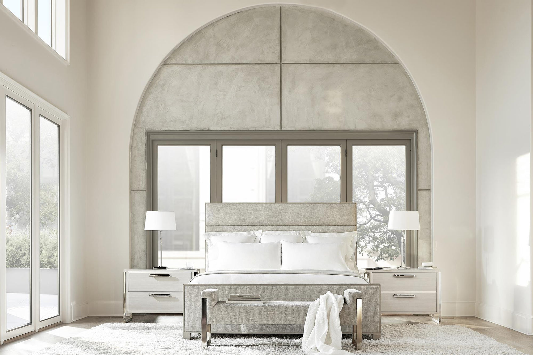 Stratum Mist/Grey Panel King Bed - Ornate Home