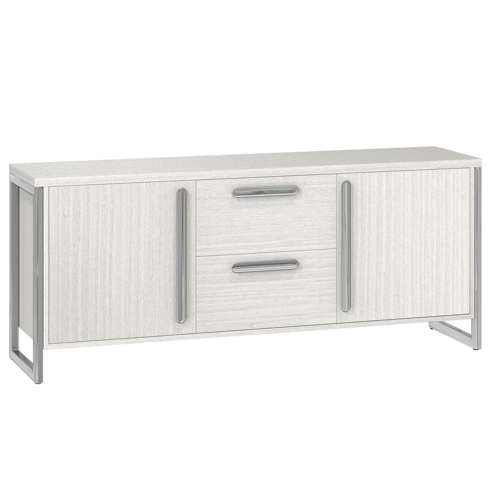 Stratum Polished Nickel/Mist Buffet - Ornate Home
