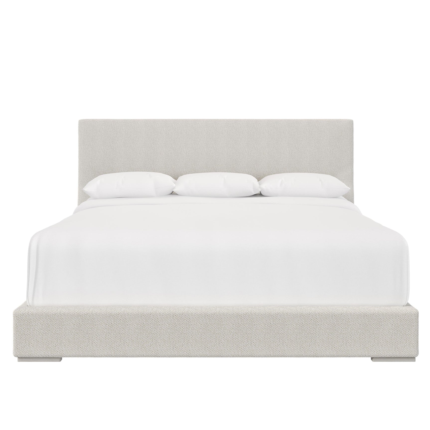Stratum White/Cream Panel King Bed - Ornate Home