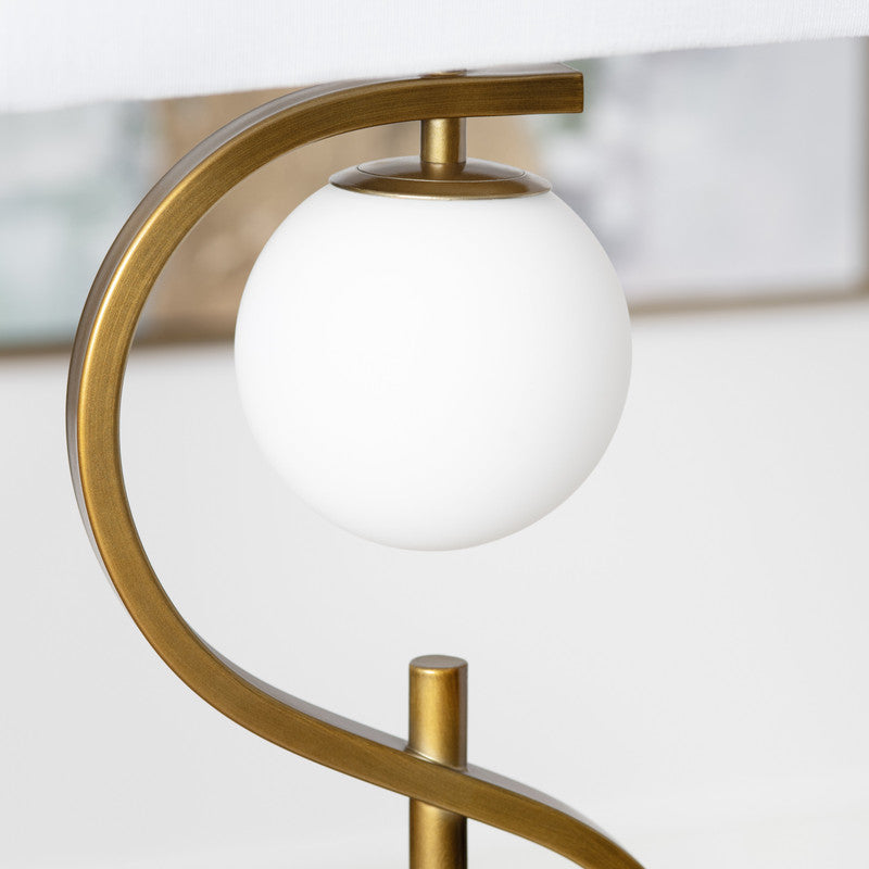 Streeter Gold/White Floor Lamp - Ornate Home