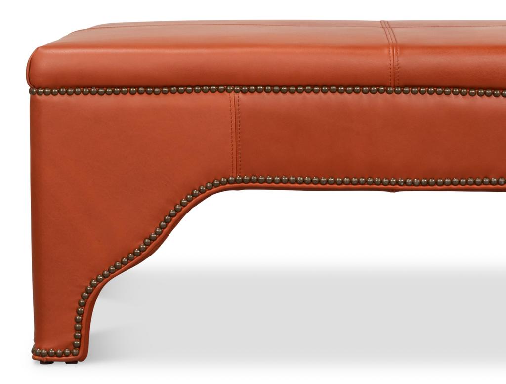 Streetman Hermes Brown Cocktail Ottoman - Ornate Home