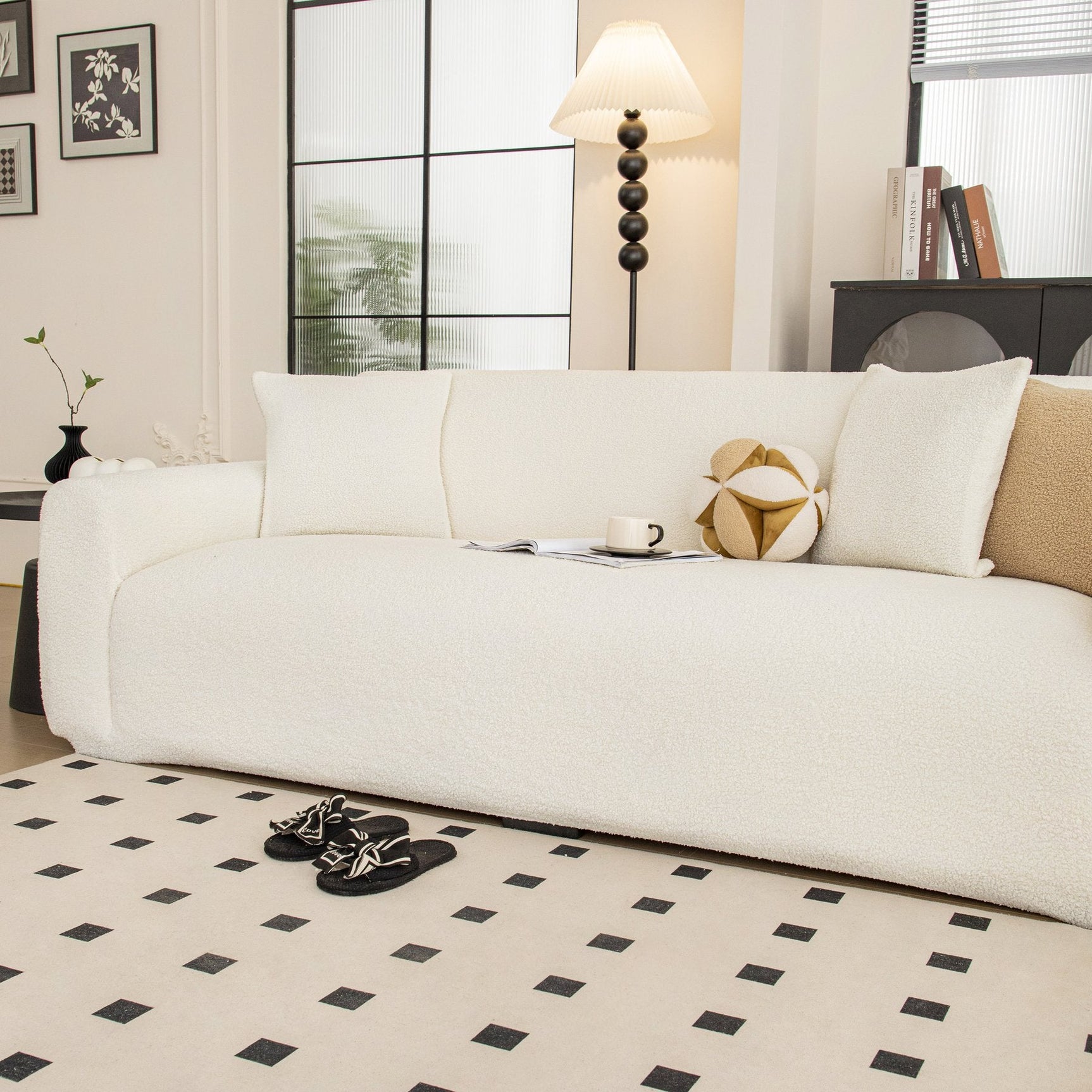 Stretch Plush Fitted Couch Slipcover Furniture Protector for 1/2/3/4/5 Cushion Couch - Ornate Home