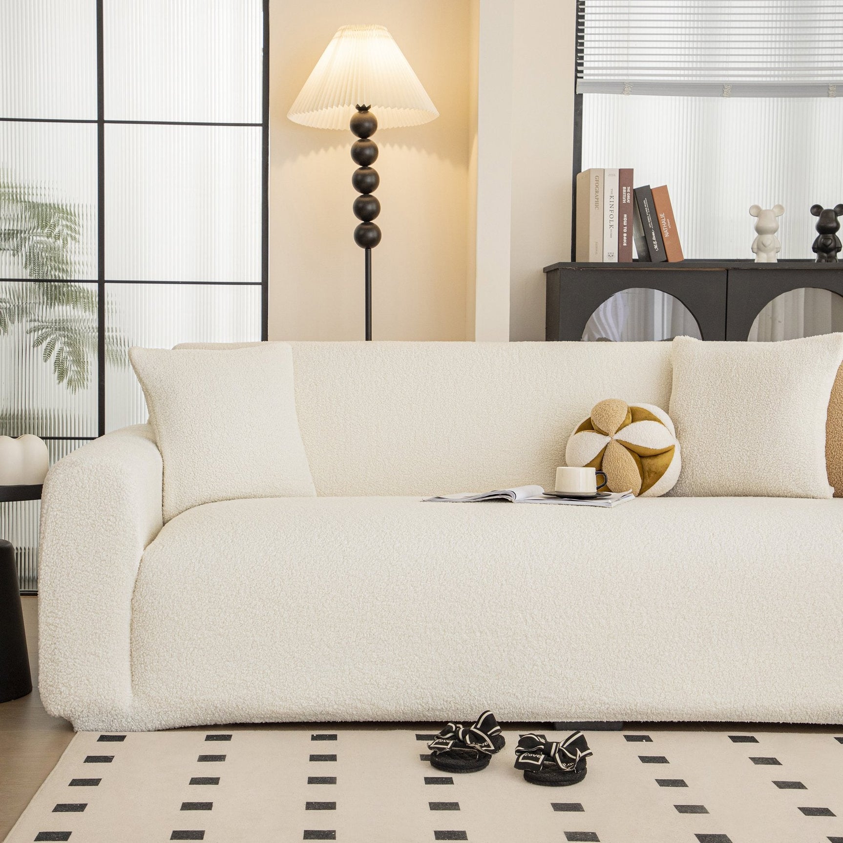 Stretch Plush Fitted Couch Slipcover Furniture Protector for 1/2/3/4/5 Cushion Couch - Ornate Home