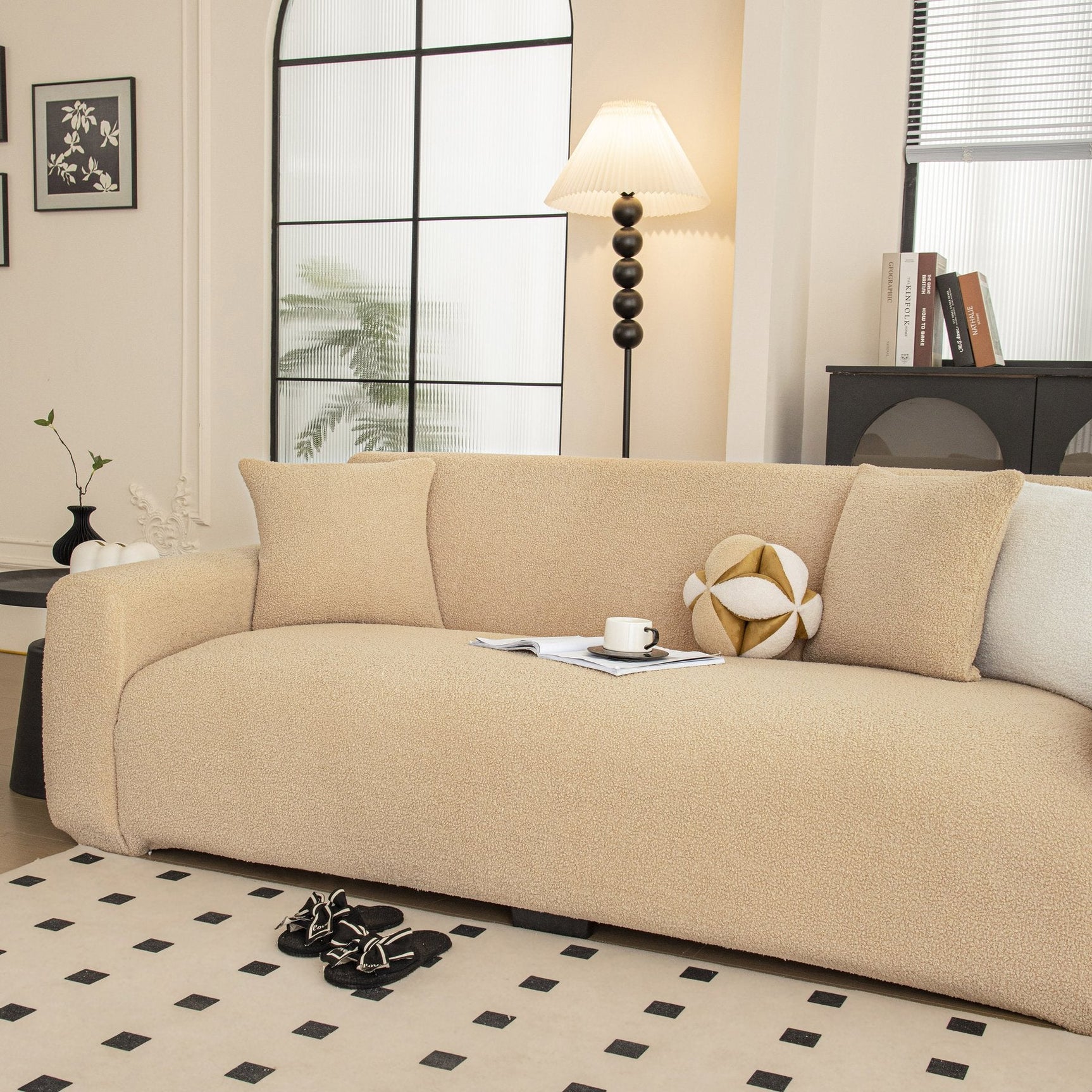Stretch Plush Fitted Couch Slipcover Furniture Protector for 1/2/3/4/5 Cushion Couch - Ornate Home