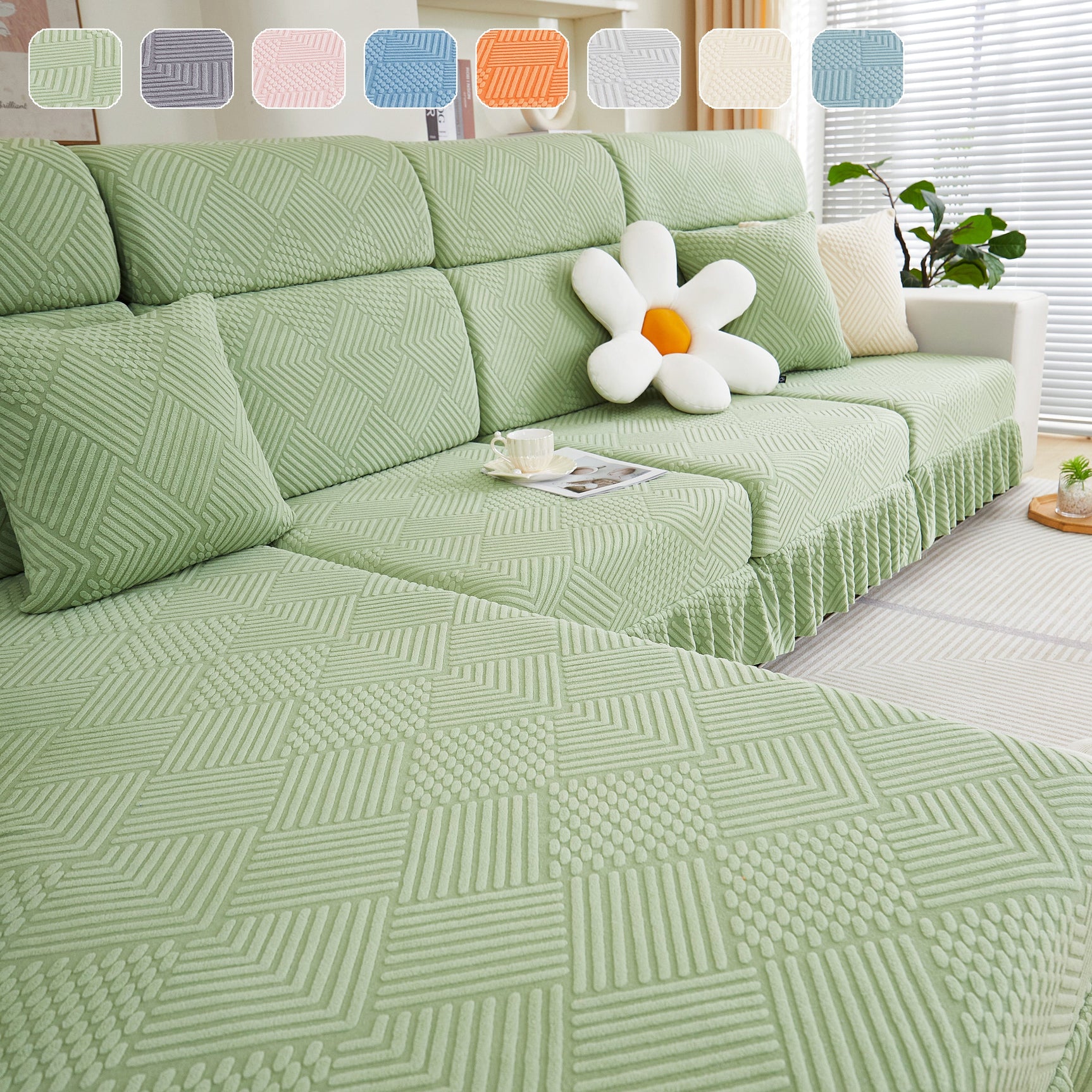 Stretch Sofa Covers for Couch Seats and Cushions, Suitable for 1/2/3/4/L Seater Sofas and Couches - Ornate Home