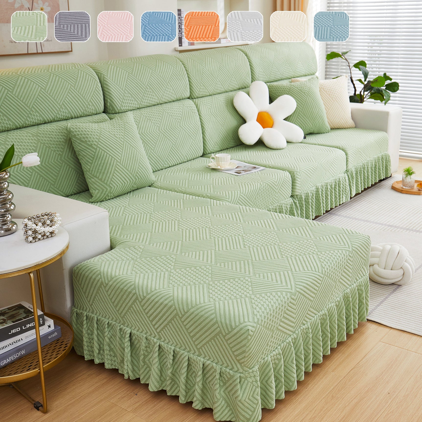Stretch Sofa Covers for Couch Seats and Cushions, Suitable for 1/2/3/4/L Seater Sofas and Couches - Ornate Home