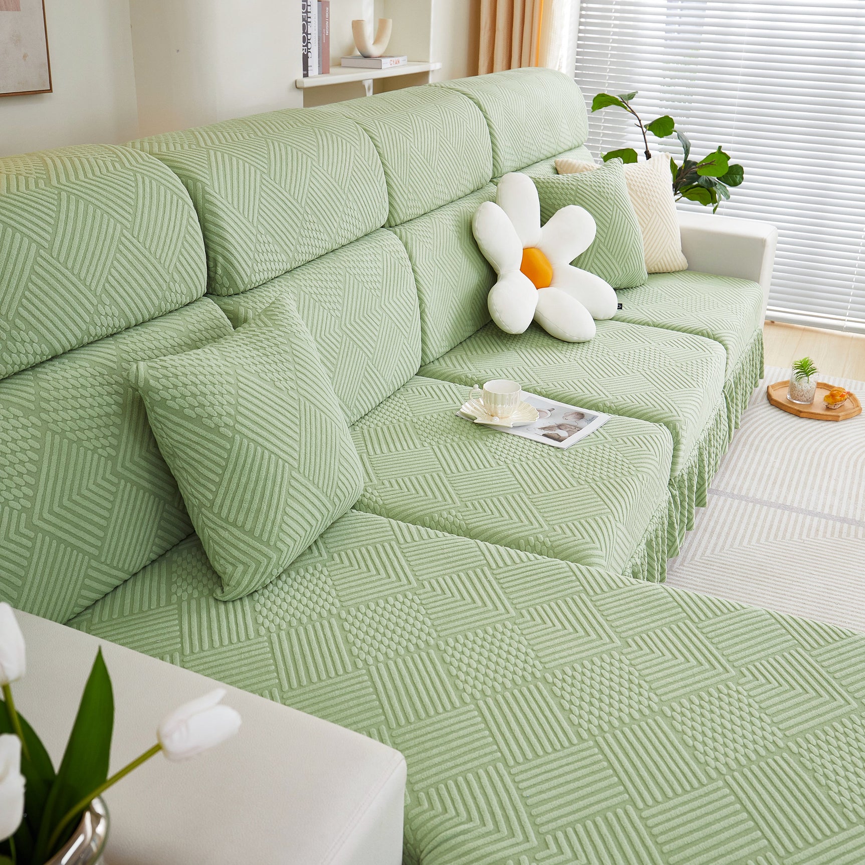 Stretch Sofa Covers for Couch Seats and Cushions, Suitable for 1/2/3/4/L Seater Sofas and Couches - Ornate Home