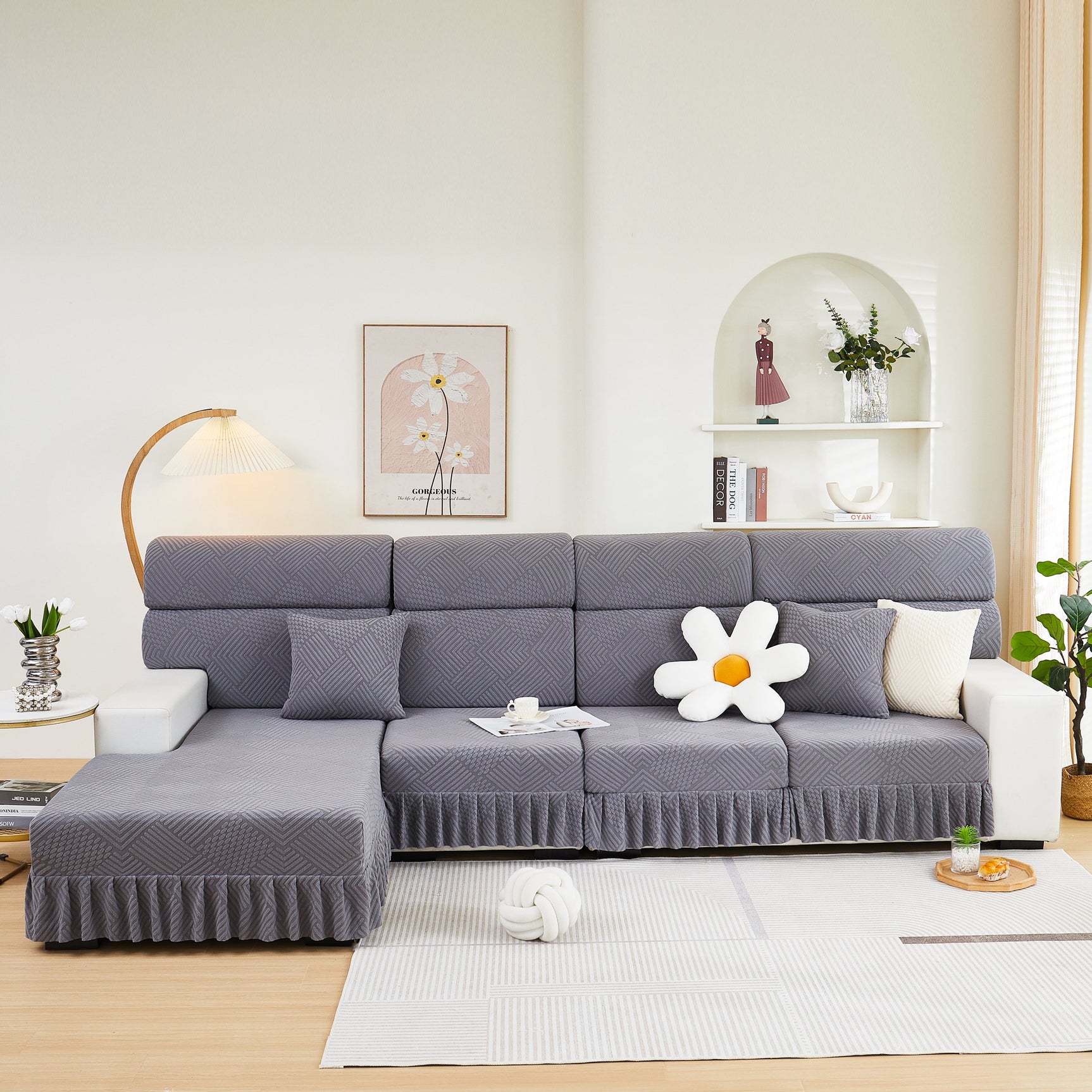 Stretch Sofa Covers for Couch Seats and Cushions, Suitable for 1/2/3/4/L Seater Sofas and Couches - Ornate Home