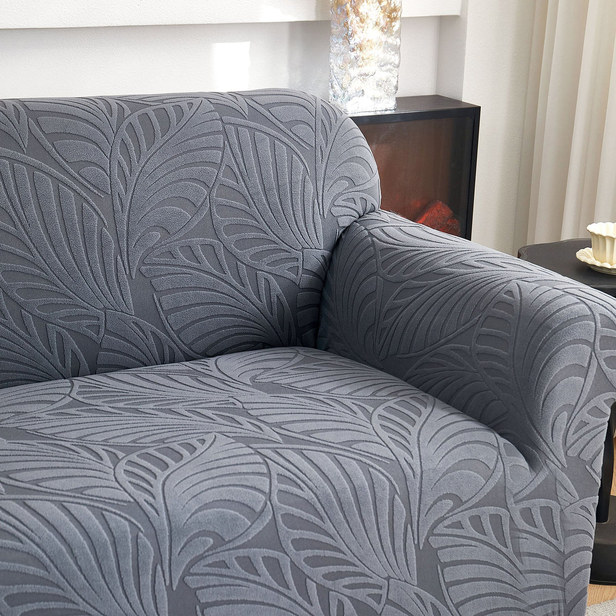 Stretch Sofa Slipcover 1-Piece Furniture Protector Couch with Elastic Bottom for Kids - Ornate Home