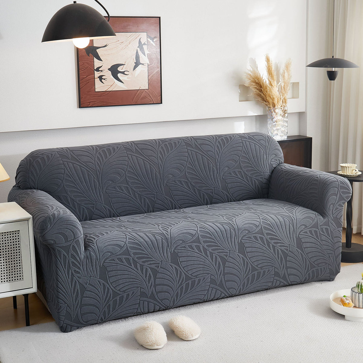 Stretch Sofa Slipcover 1-Piece Furniture Protector Couch with Elastic Bottom for Kids - Ornate Home