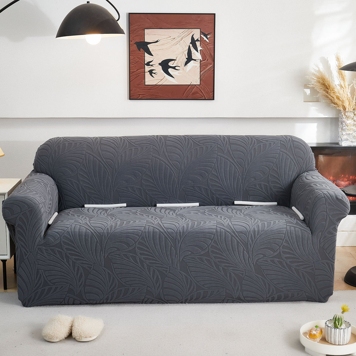Stretch Sofa Slipcover 1-Piece Furniture Protector Couch with Elastic Bottom for Kids - Ornate Home