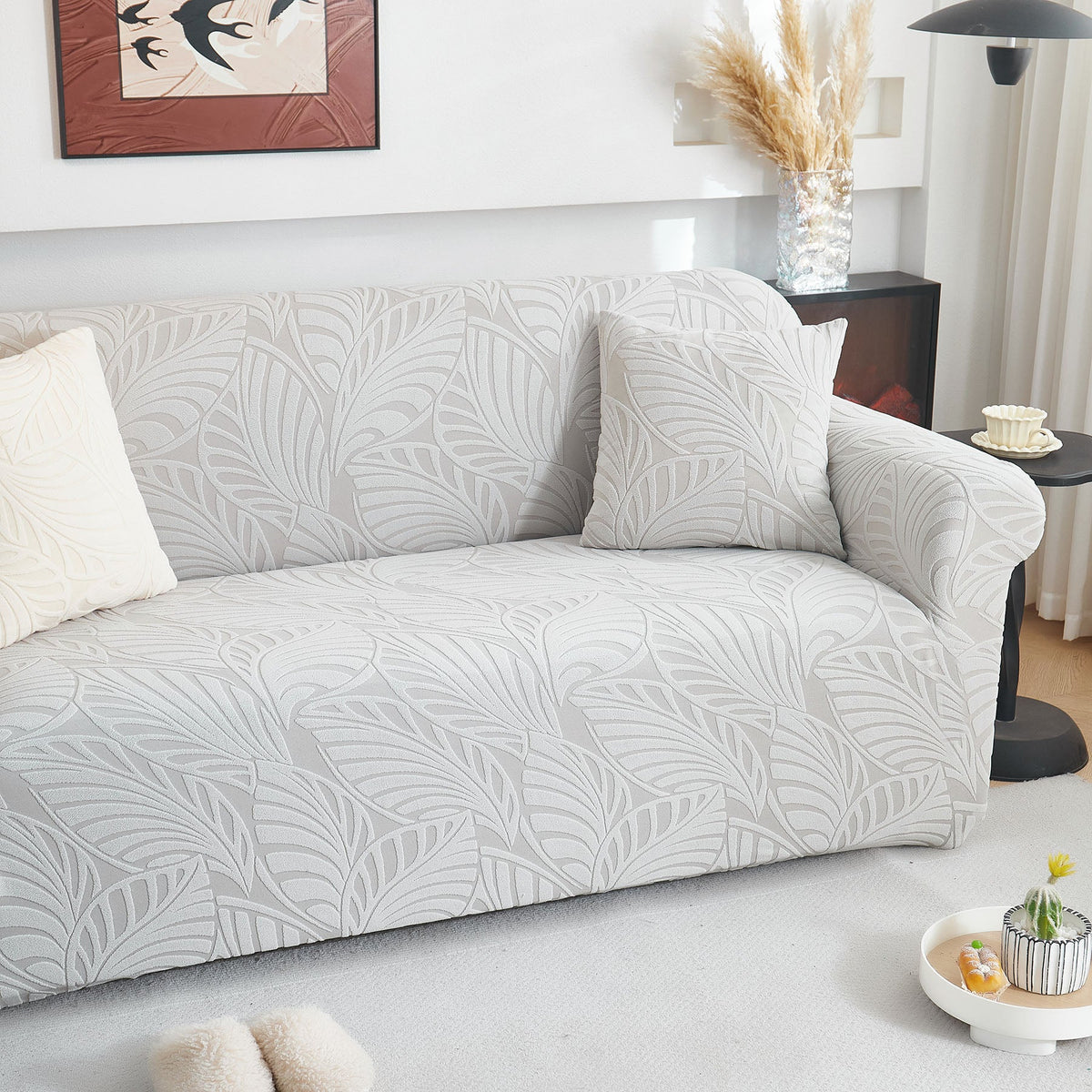 Stretch Sofa Slipcover 1-Piece Furniture Protector Couch with Elastic Bottom for Kids - Ornate Home